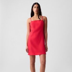 Gap linen blend red dress!